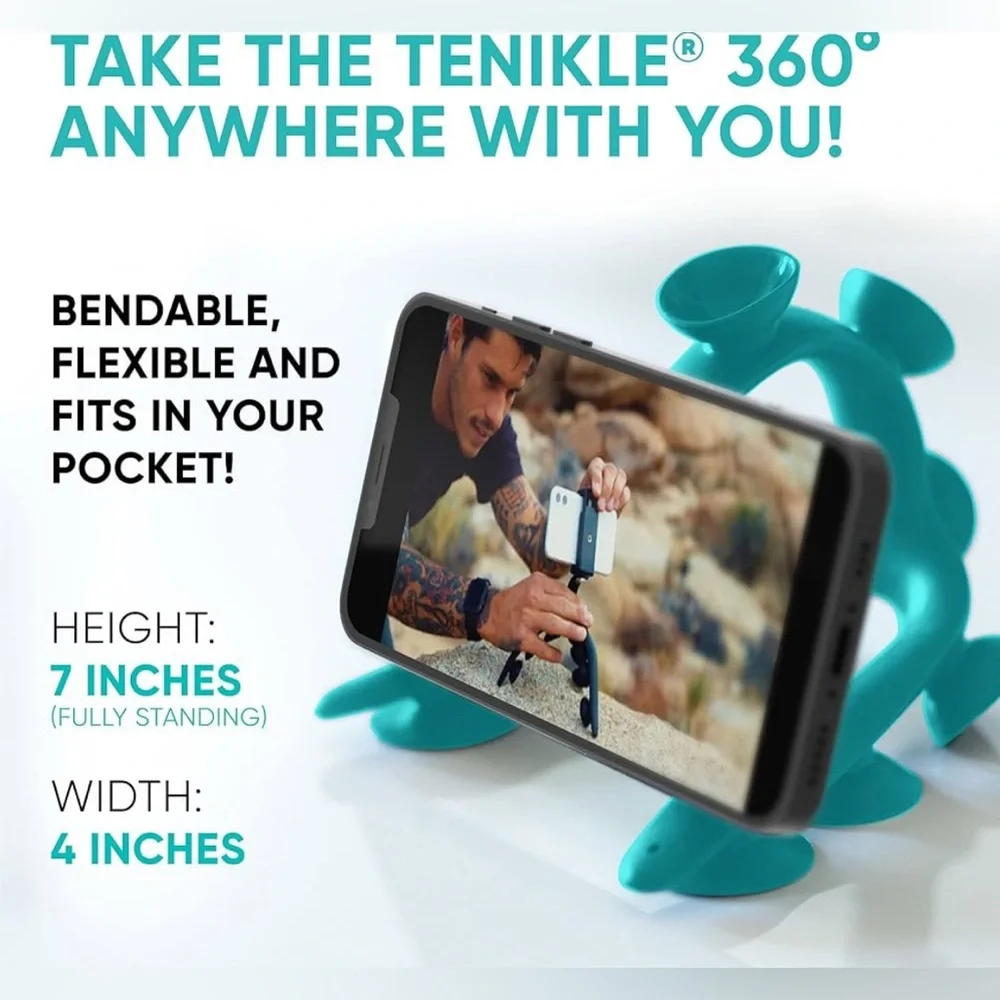 Black Tenikle® - Flexible Tentacle Tripod for Mobile Phone & Action Camera GoPro